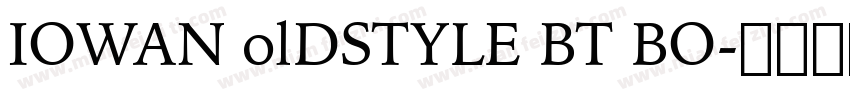 IOWAN olDSTYLE BT BO字体转换